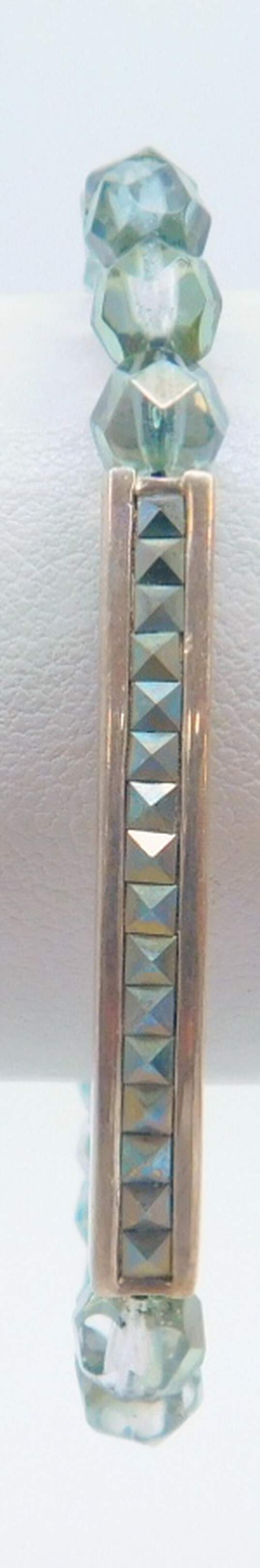 925 Carolee Marcasite Bracelet Crystal Dangle Earrings & Leaves Ring 25.4g image number 2