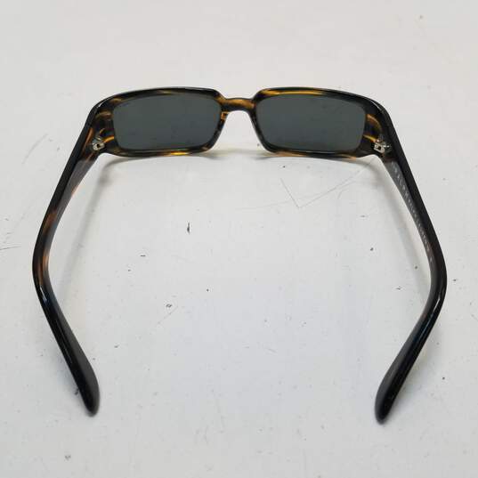Ralph Lauren Brown Tortoise Shell Rectangular Sunglasses image number 7