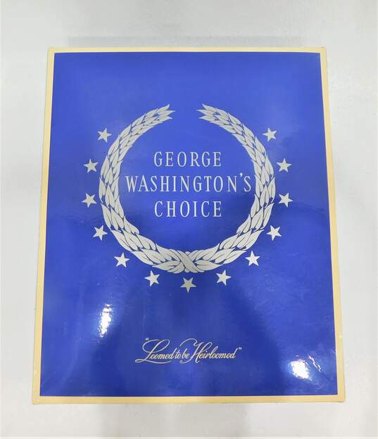 VTG Bates George Washington's Choice Bedspread Twin Size Antique White IOB image number 1