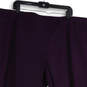 NWT Womens Purple Flat Front Comfort Waist Pull-On Ankle Pants Size 22W image number 3