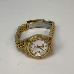 Designer Invicta Gold-Tone Stainless Steel Round Dial Analog Wristwatch