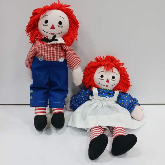 Vintage Pair of Raggedy Ann & Andy Dolls image number 1