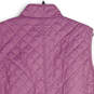NWT Women Purple Sleeveless Mock Neck The Classic Quilted Vest Size 3XL image number 3