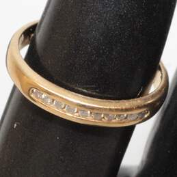 14K Yellow & White Gold Diamond Accent Ring Size 6.25 - 2.49g