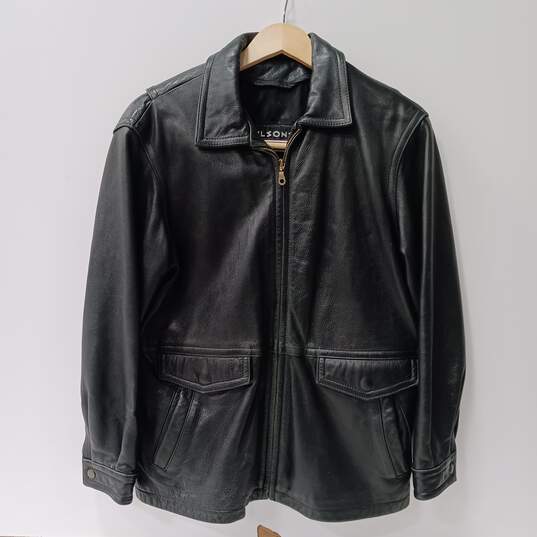 Wilsons Men's Leather Bomber Style Jacket Size Large image number 1
