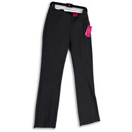 NWT Womens Gray Flat Front Mid Rise Pockets Bootcut Leg Dress Pants 7
