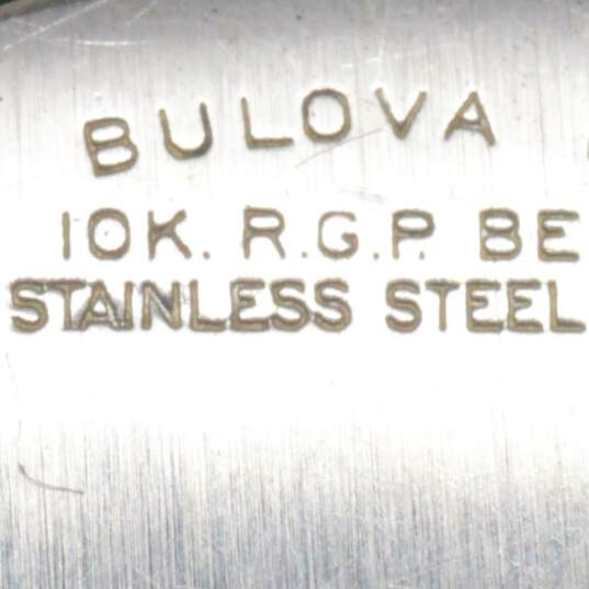 Vintage Bulova 17 Jewel Watch W/ Sterling Silver Watch Tips - 19.59g image number 8