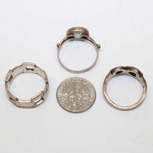 Assortment of 3 Sterling Silver Rings Size 5.75-6.5 - 8.9g image number 5