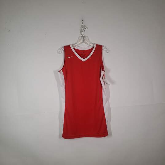 Womens Dri-Fit V-Neck Sleeveless Pullover Activewear Tank Top Size Large image number 1