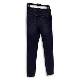 Womens Blue Denim Medium Wash Stretch Pockets Skinny Leg Jeans Size W29 alternative image
