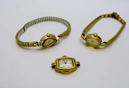 Vintage Gold Filled & Jeweled Mechanical Bulova & Elgin Ladies Watches 57.5g alternative image