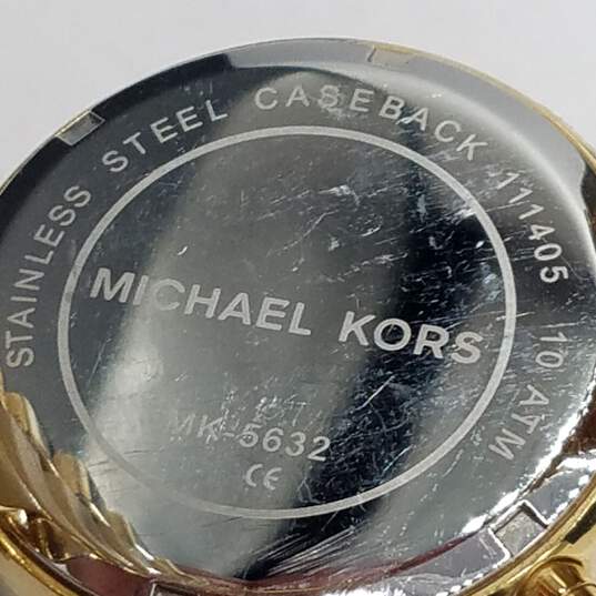 Michael Kors 39mm Case Crystal Bezel Chronograph Unisex Stainless Steel Quartz Watch image number 3