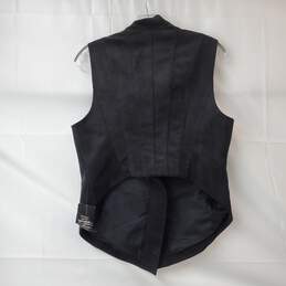 BCBGMaxazria Men's Black Button-Up Sleeveless Vest alternative image
