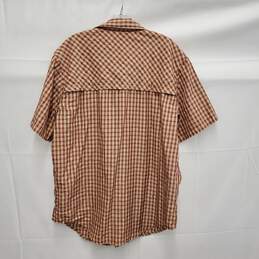 Filson's Vented Short Sleeve Red & Beige Plaid Shirt Size M alternative image