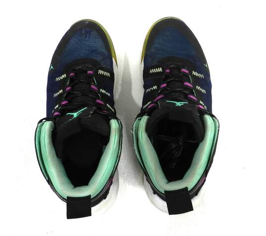 Jordan Jumpman 2020 Black Green Glow Blue Void Men's Shoe Size 10.5 image number 2