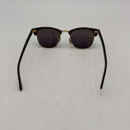 Mens 51021 Brown Blue Half Frame UV Protection Clubmaster Sunglasses alternative image