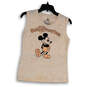 Womens Beige Printed Round Neck Short Sleeve Pullover Tank Top Size XS image number 1