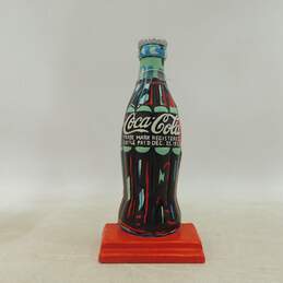 1997 Enesco Coca Cola Bottle Cast Iron Doorstop IOB alternative image