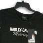 NWT Harley Davidson Motor Clothes Womens Black Crew Neck Pullover T-Shirt Sz XL image number 3