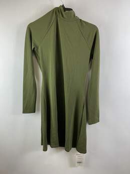 Fablectics Women Green Back Twist Dress M NWT