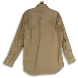 NWT Mens Deep Tan Long Sleeve Spread Collar Formal Dress Shirt Sz 34 /15.5 alternative image