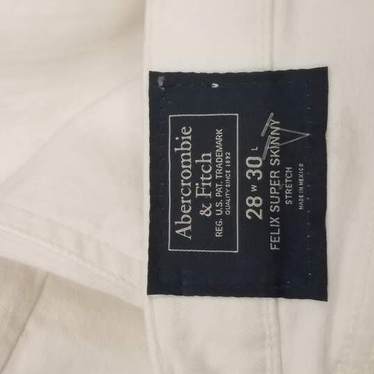 Abercrombie & Fitch Women White Jeans S image number 3