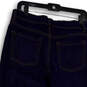 Womens Blue Denim Dark Wash Pockets Straight Leg Capri Jeans Size 10 image number 4