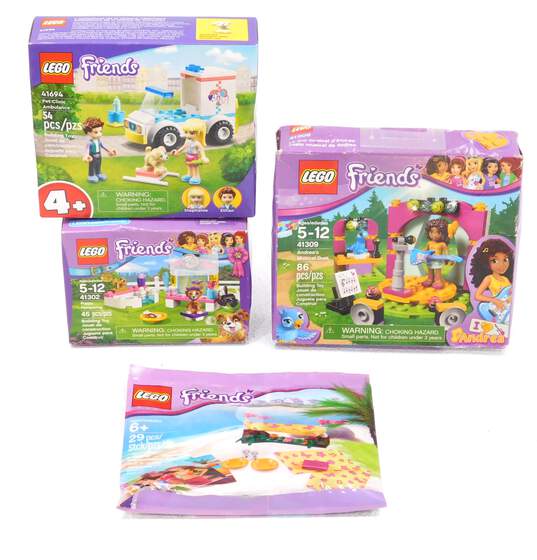 Friends Factory Sealed Sets 41309: Andrea's Musical Duet 41302: Puppy Pampering & 41694: Pet Clinic Ambulance + Accessory Pack image number 1