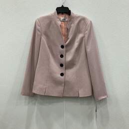 NWT Le Suit Womens Pink Gray Long Sleeve 2 Piece Skirt Suit Size 16 alternative image