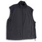 Mens Gray Sleeveless Mock Neck Pockets Full-Zip Fleece Vest Size XL image number 1