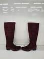 Women Born Cricket Abrielle Burgundy Vino Calf Suede Boots Size-8 image number 3