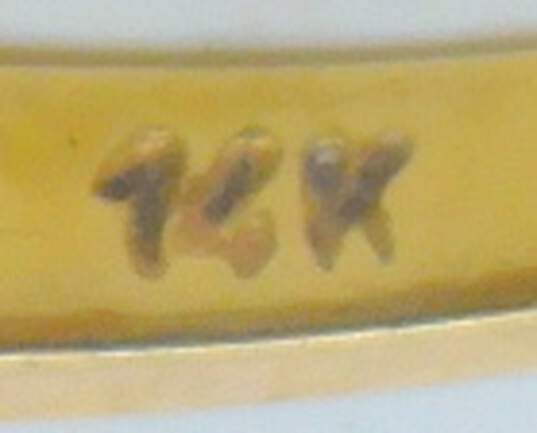 14K Yellow Gold 0.05 CTTW Diamond Love Ring- For Repair 2.6g image number 4