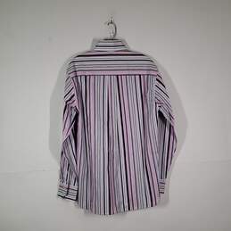 NWT Mens Cotton Striped Long Sleeve Collared Button-Up Shirt Size Small alternative image