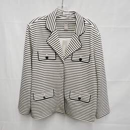 NWT Chico's WM's Black & White Striped Knit Jacket Size 3P