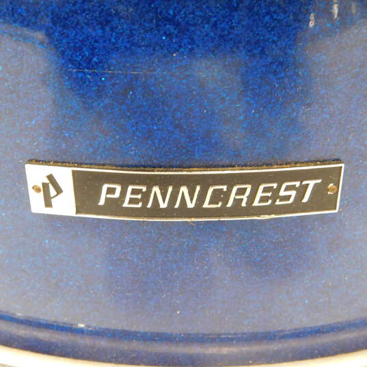VNTG Penncrest Brand Blue Glitter 15.5 Inch Snare Drum (Parts and Repair) image number 5