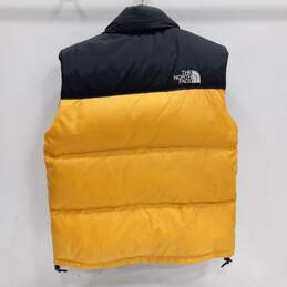The North Face 700 Men's Yellow Full Zip Down Puffer Vest Size L alternative image