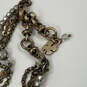 Designer Lucky Brand Two-Tone 3 Layered Lobster Beaded Chain Necklace image number 3