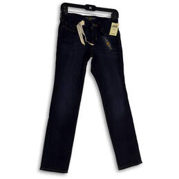 NWT Womens Blue Denim Medium Wash Stretch Pockets Ankle Jeans Size 0/25