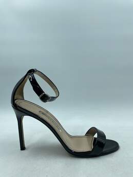 Authentic Manolo Blahnik Black Patent Sandals W 8.5