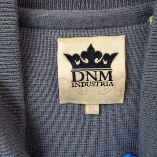 DNM Industria Men's Gray Full Zip Sweater Size XL image number 4