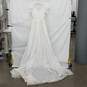 Embroidered Sheath Wedding Dress with Train Waist 24in Chest 32in image number 2