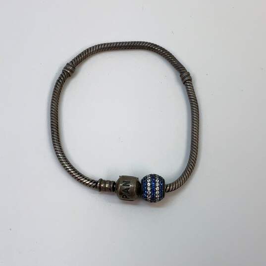 Designer Pandora 925 ALE Sterling Silver Snake Chain Charm Bracelet image number 2