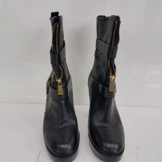 Coach Black Leather Boots Size 8B image number 3