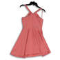 NWT Womens Pink Regular Fit V-Neck Back Zip Fit & Flare Dress Size 6 image number 2
