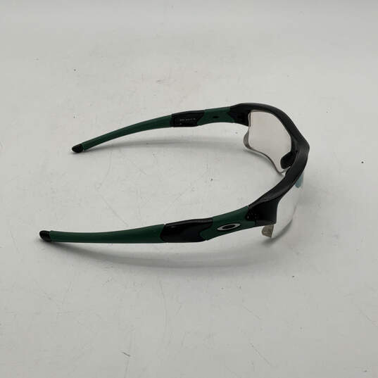 Mens 03-946 Black Green Full Rim Wrap Prescription Eyeglasses With Case image number 3