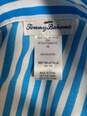 Tommy Bahama Women Blue Striped Collared Poncho S/P image number 3