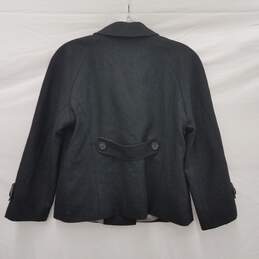 Faconnable WM's Double Breast Button Black Wool & Nylon Blended Jacket  Size 38 alternative image