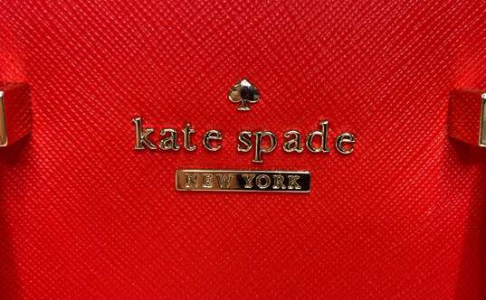 Kate Spade Maise Mini Leather Crossbody Satchel Red image number 6