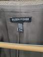 Women Eileen Fisher Enigma Jacquard Funnel Silk Blend Jacket Size-M image number 4