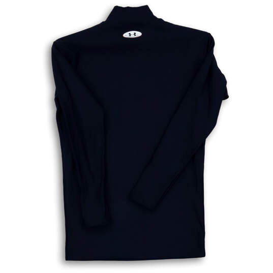 Mens Black Long Sleeve Mock Neck Pullover Compression T-Shirt Size XL image number 2